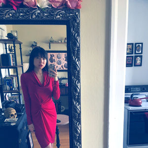 Forever 21 Magenta Drape Twist Dress